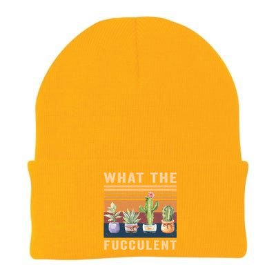 What The Fucculent Cactus Succulents Plants Gardening Gift Knit Cap Winter Beanie