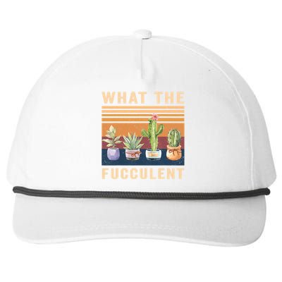 What The Fucculent Cactus Succulents Plants Gardening Gift Snapback Five-Panel Rope Hat