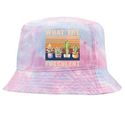 What The Fucculent Cactus Succulents Plants Gardening Gift Tie-Dyed Bucket Hat