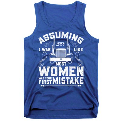 Wo Trucker Female Truck Driver Funny Gift Tank Top