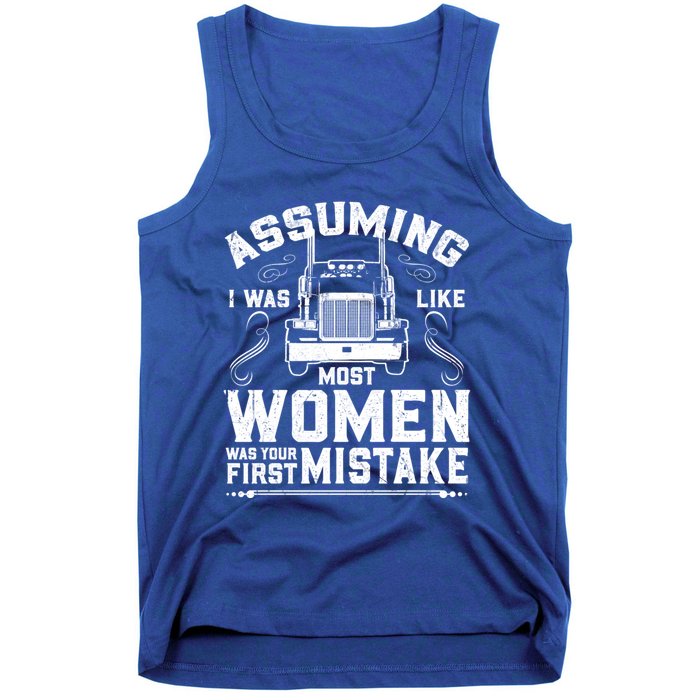 Wo Trucker Female Truck Driver Funny Gift Tank Top