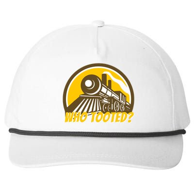 Who Tooted - Funny Train Lovers & Railroad Locomotive Snapback Five-Panel Rope Hat