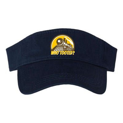 Who Tooted - Funny Train Lovers & Railroad Locomotive Valucap Bio-Washed Visor