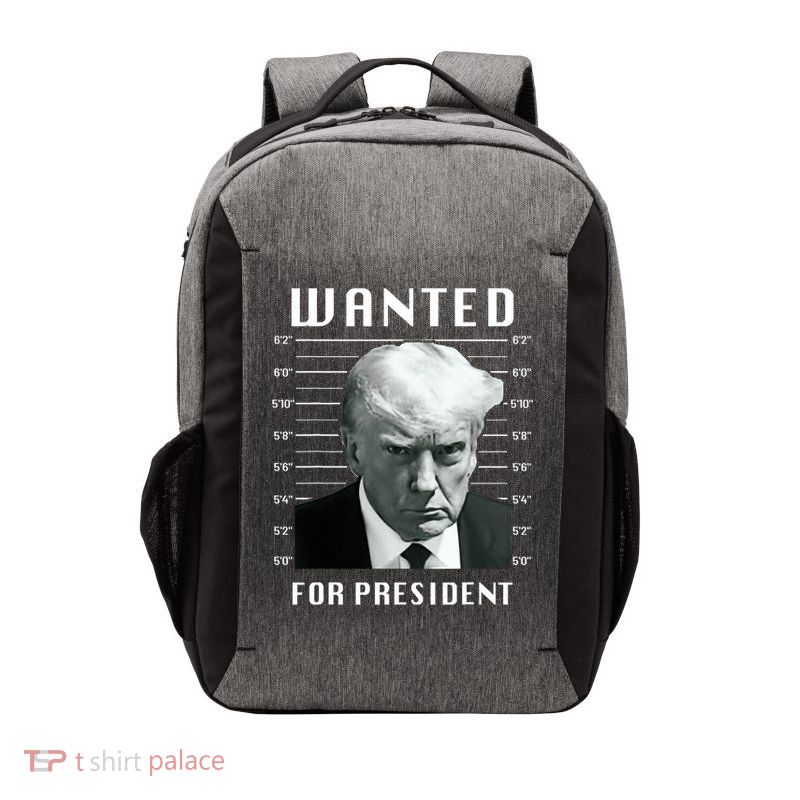 Wanted Trump For President Trump Mug Shot Never Surrender Trending Design Vector Backpack