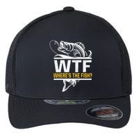 Wheres The Fish Wtf Funny Fishing Flexfit Unipanel Trucker Cap