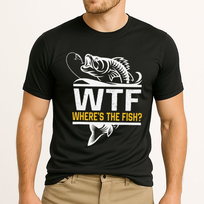 Wheres The Fish Wtf Funny Fishing Performance Shirt