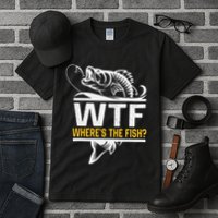 Wheres The Fish Wtf Funny Fishing Tall T-Shirt