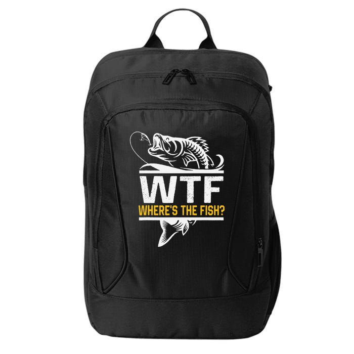 Wheres The Fish Wtf Funny Fishing City Backpack