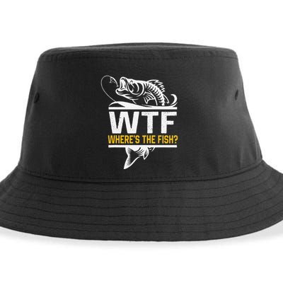 Wheres The Fish Wtf Funny Fishing Sustainable Bucket Hat