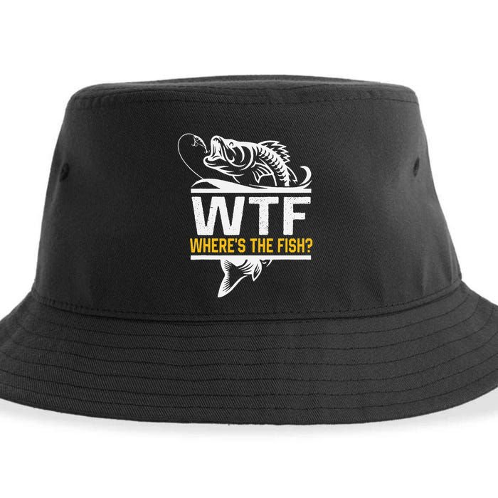 Wheres The Fish Wtf Funny Fishing Sustainable Bucket Hat