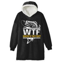 Wheres The Fish Wtf Funny Fishing Hooded Wearable Blanket