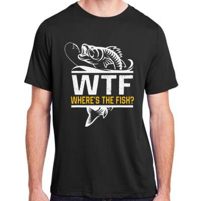 Wheres The Fish Wtf Funny Fishing Adult ChromaSoft Performance T-Shirt