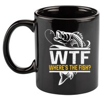Wheres The Fish Wtf Funny Fishing 11oz C Handle Ceramic Mug