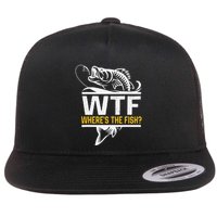 Wheres The Fish Wtf Funny Fishing Flatbill Hat