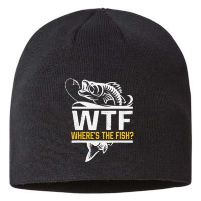 Wheres The Fish Wtf Funny Fishing Sustainable Beanie