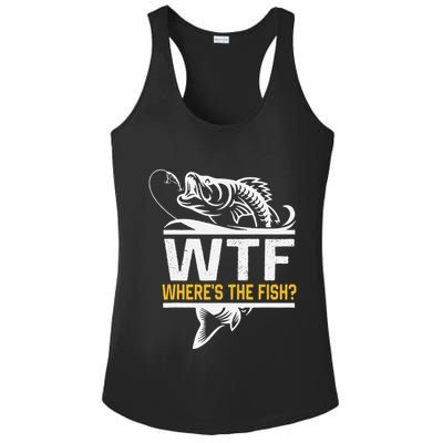 Wheres The Fish Wtf Funny Fishing Ladies PosiCharge Competitor Racerback Tank