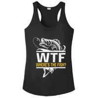 Wheres The Fish Wtf Funny Fishing Ladies PosiCharge Competitor Racerback Tank