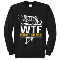 Wheres The Fish Wtf Funny Fishing Tall Sweatshirt
