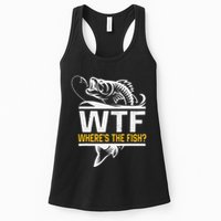 Wheres The Fish Wtf Funny Fishing Womens Tank Top