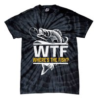 Wheres The Fish Wtf Funny Fishing Tie-Dye T-Shirt