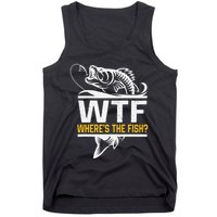 Wheres The Fish Wtf Funny Fishing Tank Top