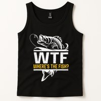 Wheres The Fish Wtf Funny Fishing Tank Top