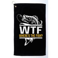 Wheres The Fish Wtf Funny Fishing Golf Towel