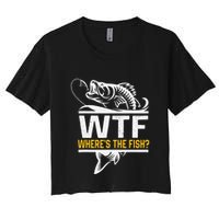 Wheres The Fish Wtf Funny Fishing Crop Top