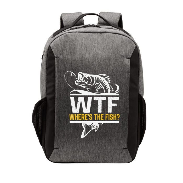 Wheres The Fish Wtf Funny Fishing Vector Backpack