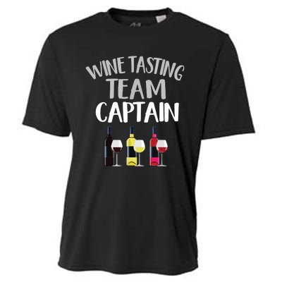 Wine Tasting Funny Theme Team Captain Cooling Performance Crew T-Shirt