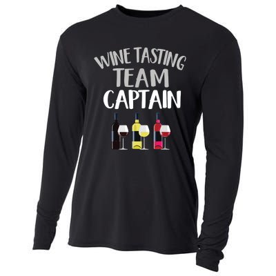 Wine Tasting Funny Theme Team Captain Cooling Performance Long Sleeve Crew