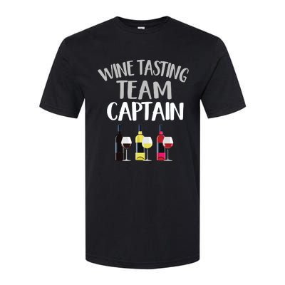 Wine Tasting Funny Theme Team Captain Softstyle CVC T-Shirt