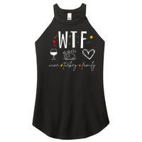 Wine Turkey Family Wtf Autumn Fall Funny Thanksgiving Family Women’s Perfect Tri Rocker Tank