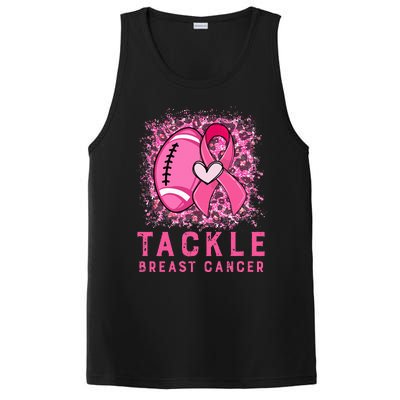 Woman Tackle Football Pink Ribbon Breast Cancer Awareness PosiCharge Competitor Tank