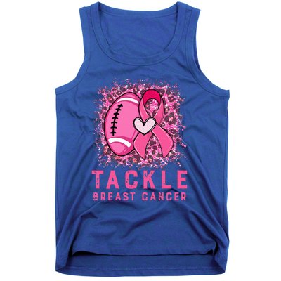 Woman Tackle Football Pink Ribbon Breast Cancer Awareness Tank Top