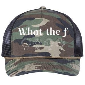 What The F Photography Camera F Stop Lens Photographer Retro Rope Trucker Hat Cap