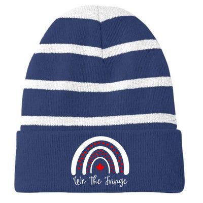 We The Fringe Funny Meme Truckers Freedom Minority Striped Beanie with Solid Band