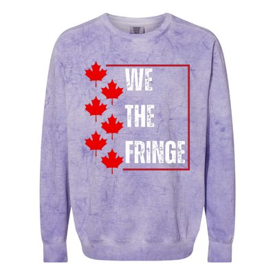 We The Fringe Canadian Leaf Flag Colorblast Crewneck Sweatshirt