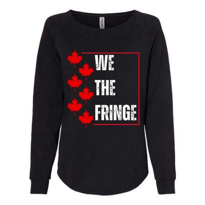 We The Fringe Canadian Leaf Flag Womens California Wash Sweatshirt