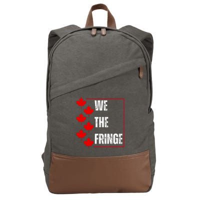 We The Fringe Canadian Leaf Flag Cotton Canvas Backpack