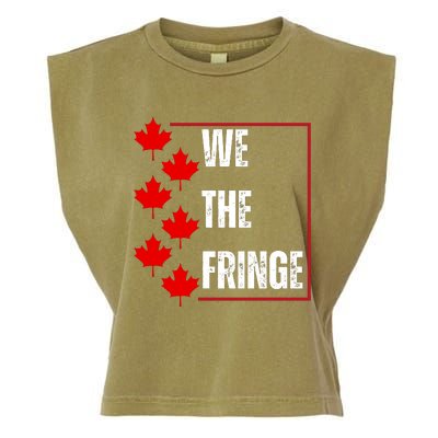 We The Fringe Canadian Leaf Flag Garment-Dyed Women's Muscle Tee