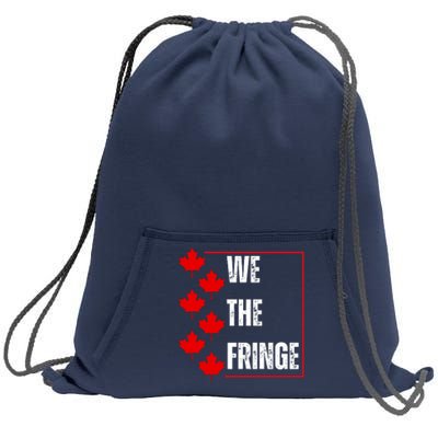 We The Fringe Canadian Leaf Flag Sweatshirt Cinch Pack Bag