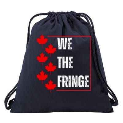 We The Fringe Canadian Leaf Flag Drawstring Bag