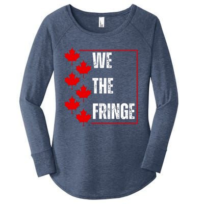 We The Fringe Canadian Leaf Flag Women's Perfect Tri Tunic Long Sleeve Shirt