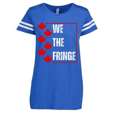 We The Fringe Canadian Leaf Flag Enza Ladies Jersey Football T-Shirt