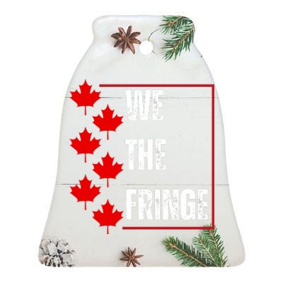 We The Fringe Canadian Leaf Flag Ceramic Bell Ornament