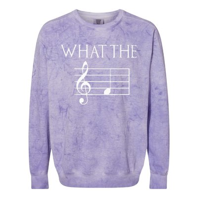 What The F Musical Note Colorblast Crewneck Sweatshirt