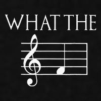 What The F Musical Note Ladies PosiCharge Tri-Blend Wicking Tank