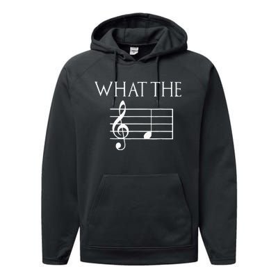 What The F Musical Note Performance Fleece Hoodie