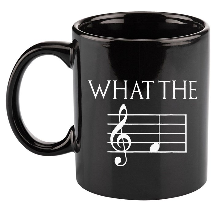 What The F Musical Note 11oz C Handle Ceramic Mug